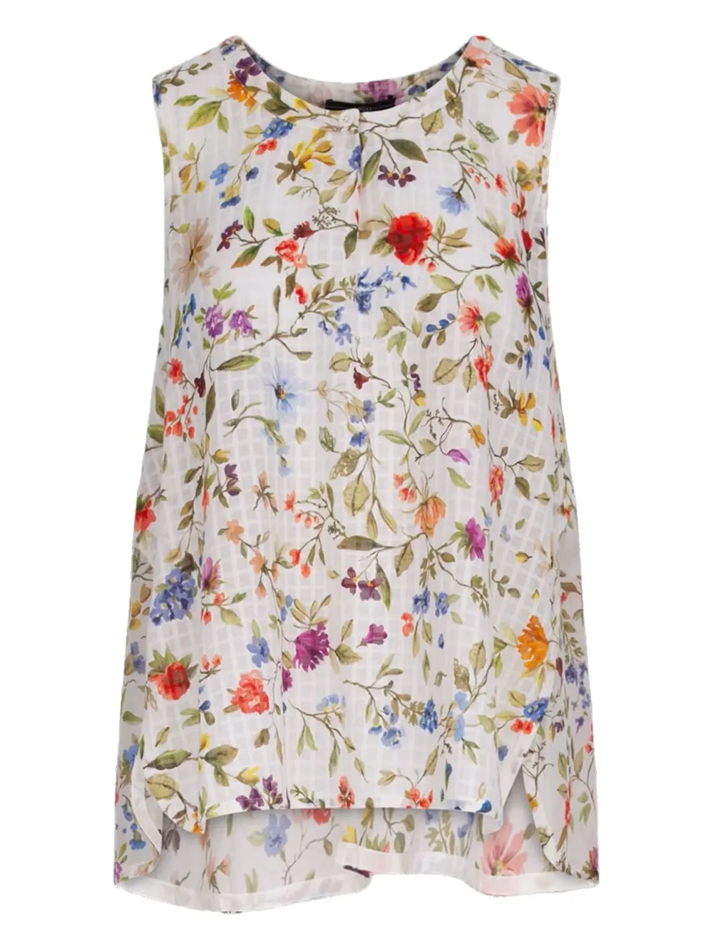 High Lithe Floral-print Top In White