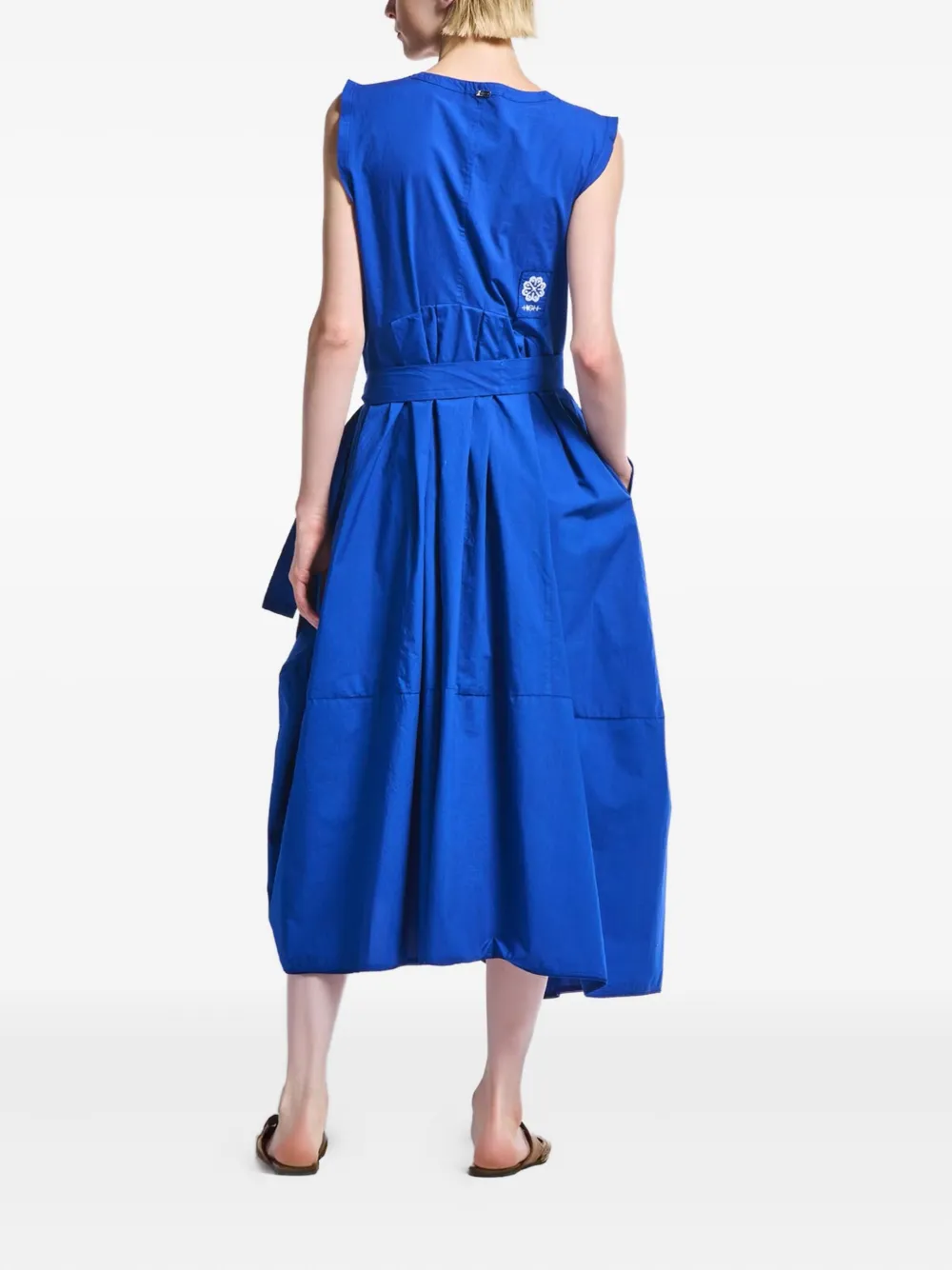 High Midi-jurk met ceintuur Blauw