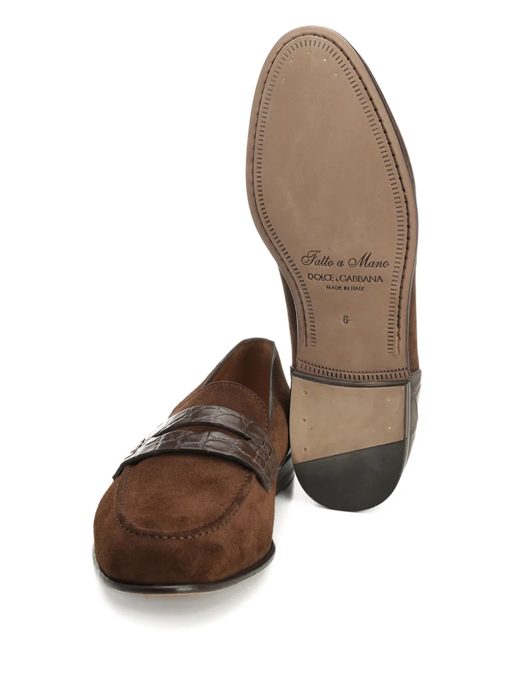 Dolce & Gabbana Leren loafers Bruin