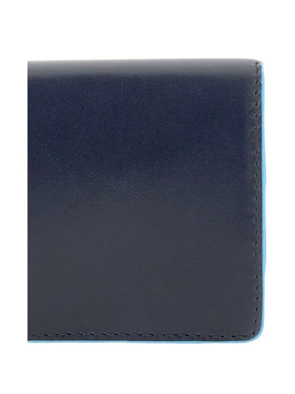 PIQUADRO button-fastening leather wallet Blauw