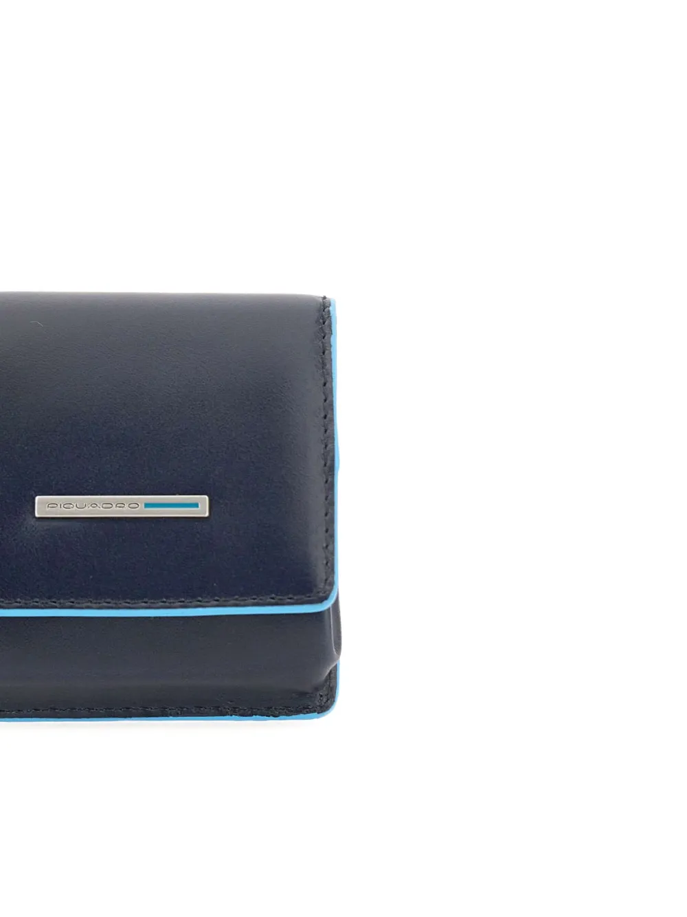 PIQUADRO button-fastening leather wallet Blauw
