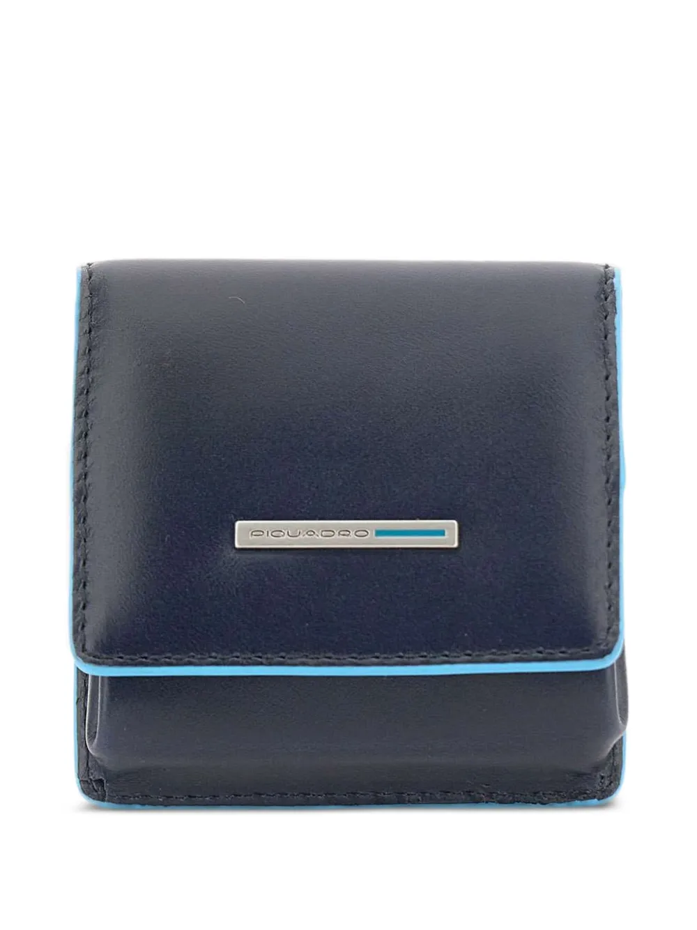 PIQUADRO button-fastening leather wallet Blauw