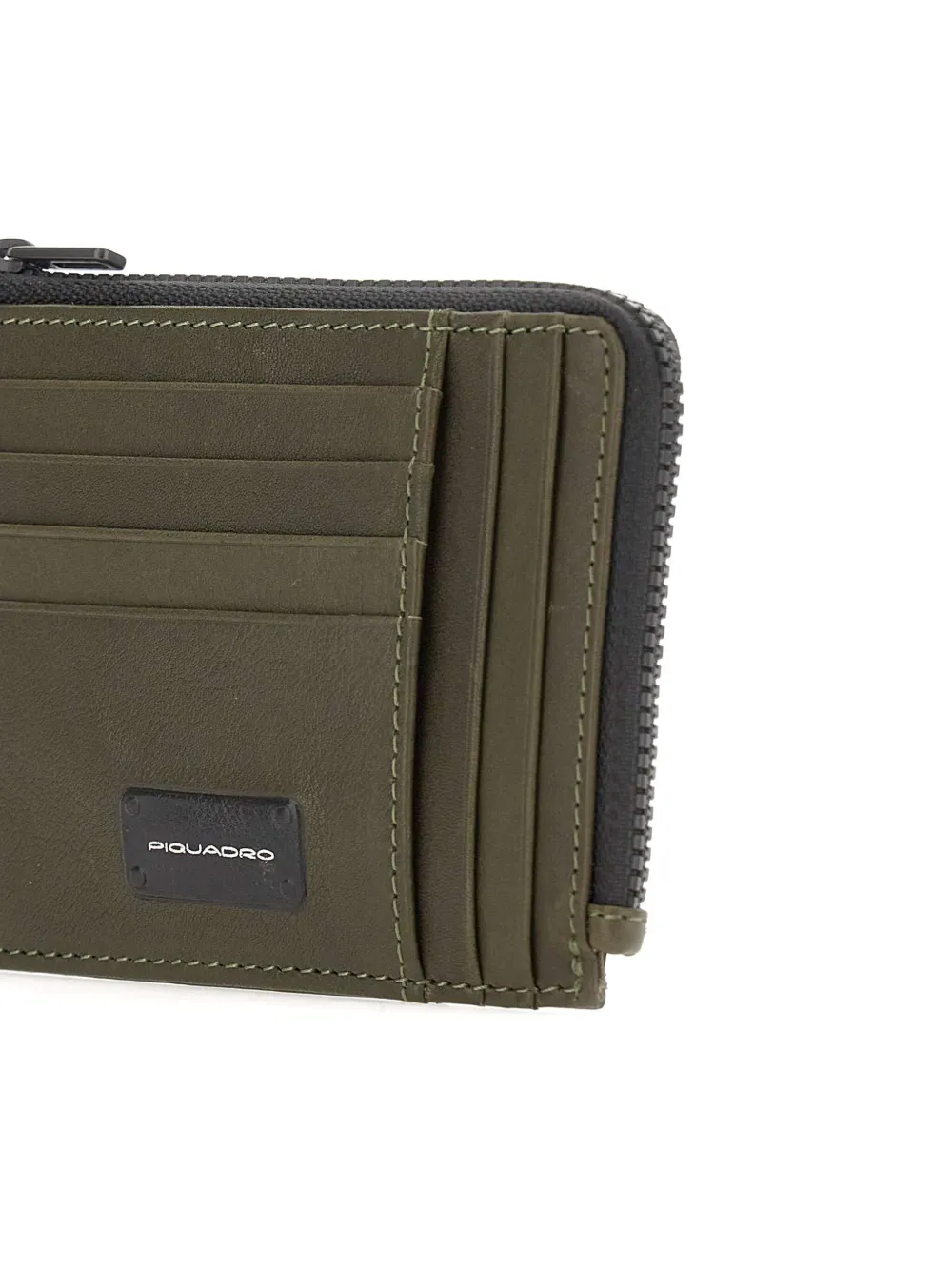 PIQUADRO zip-around cardholder Groen