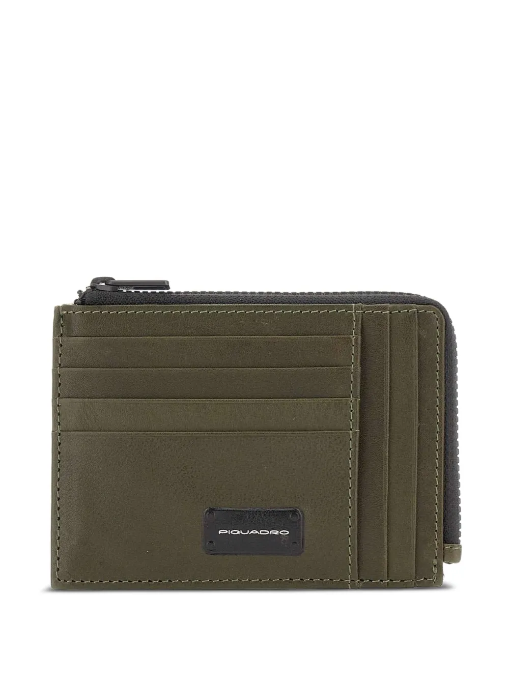 PIQUADRO zip-around cardholder Groen