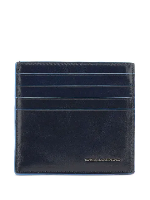 PIQUADRO embossed-logo leather cardholder