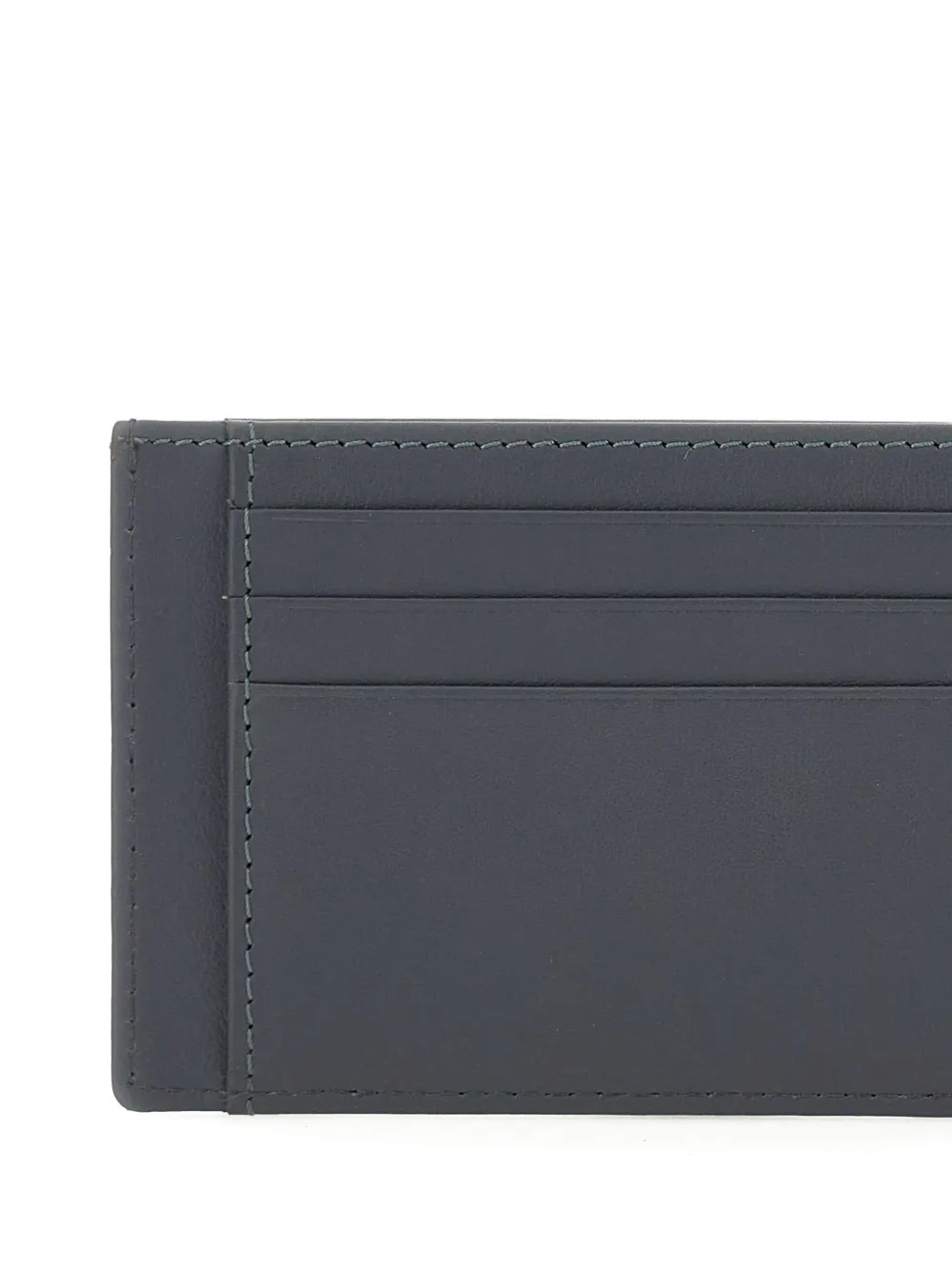 PIQUADRO debossed-logo leather cardholder Grijs