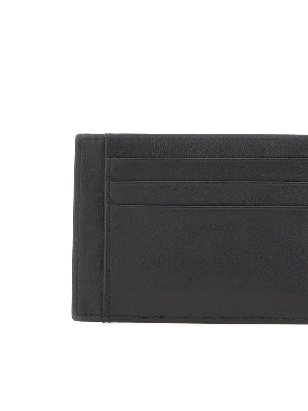 PIQUADRO logo-print leather cardholder Zwart