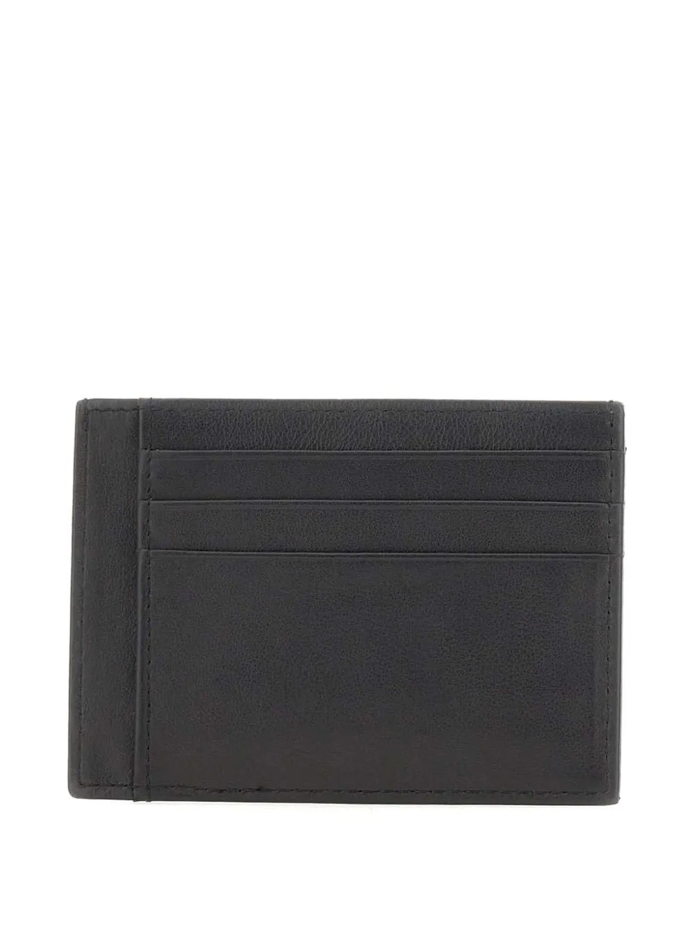 PIQUADRO logo-print leather cardholder Zwart