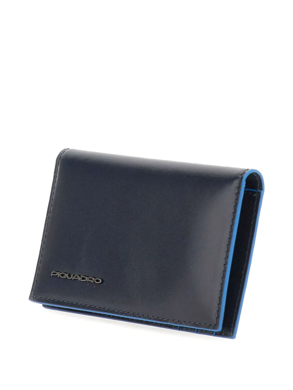 PIQUADRO logo-embossed leather wallet Blauw