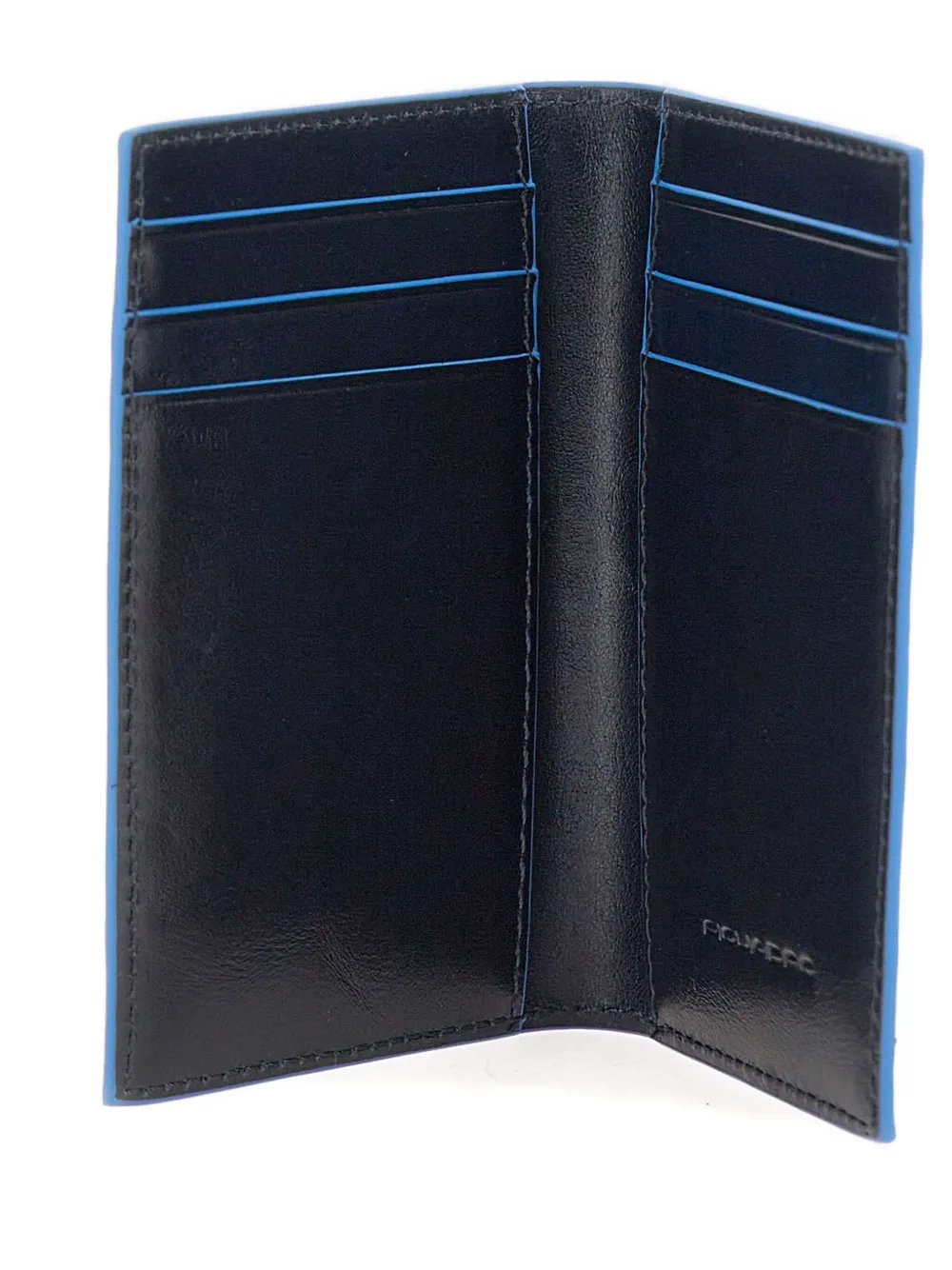 PIQUADRO logo-embossed leather wallet Blauw