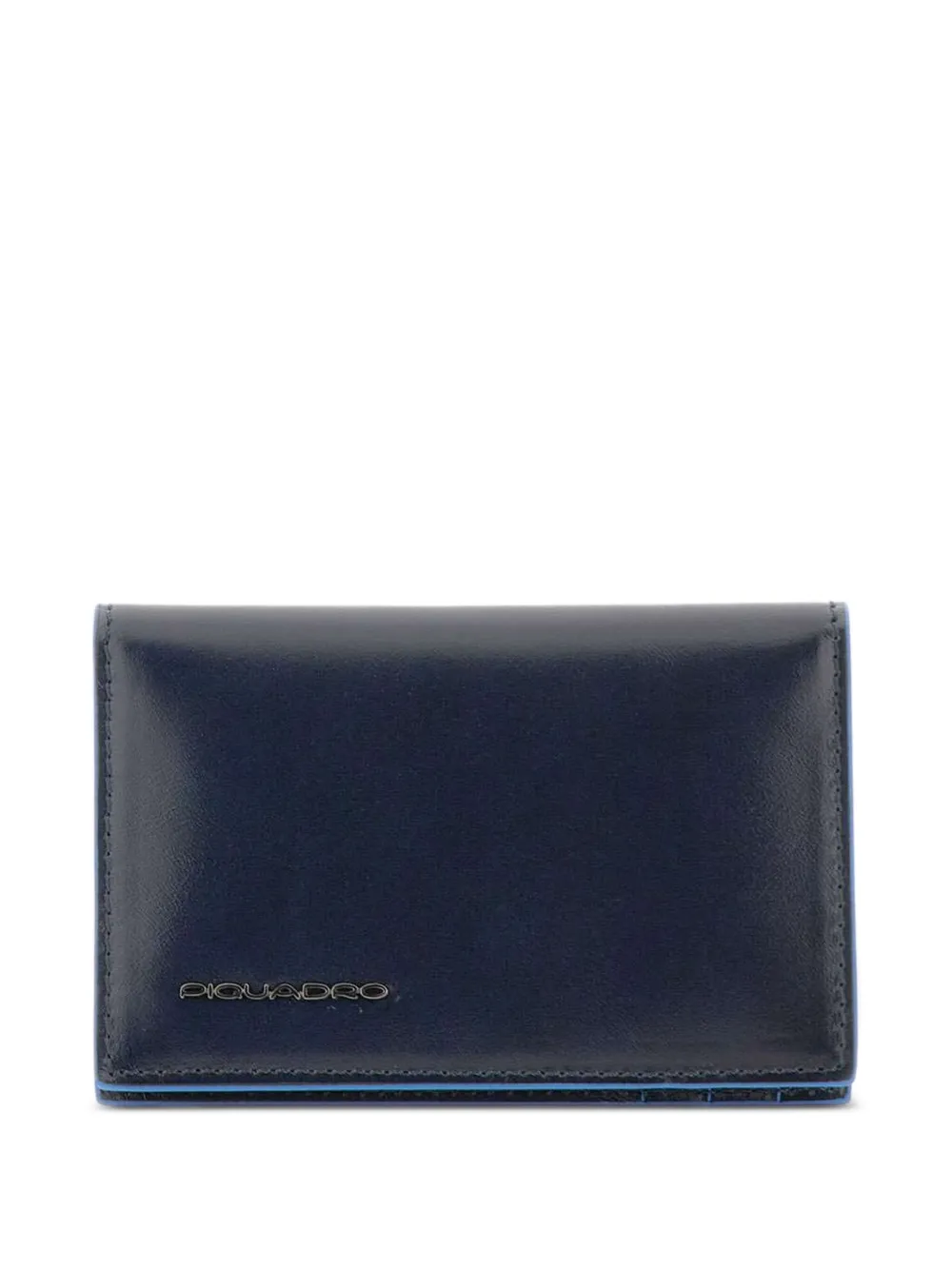 PIQUADRO logo-embossed leather wallet Blauw