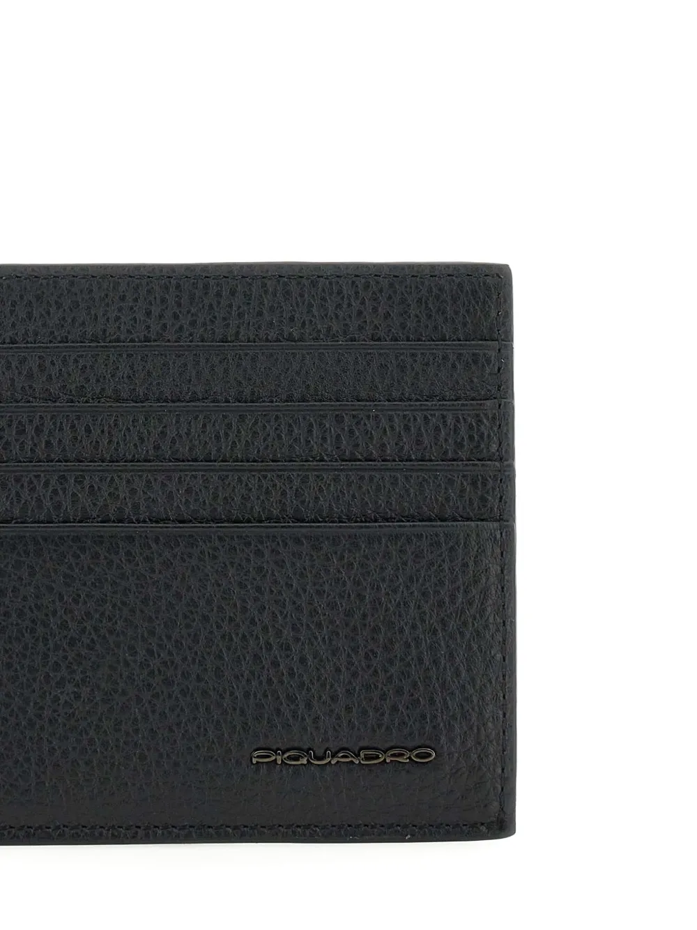 PIQUADRO logo-plaque cardholder Zwart
