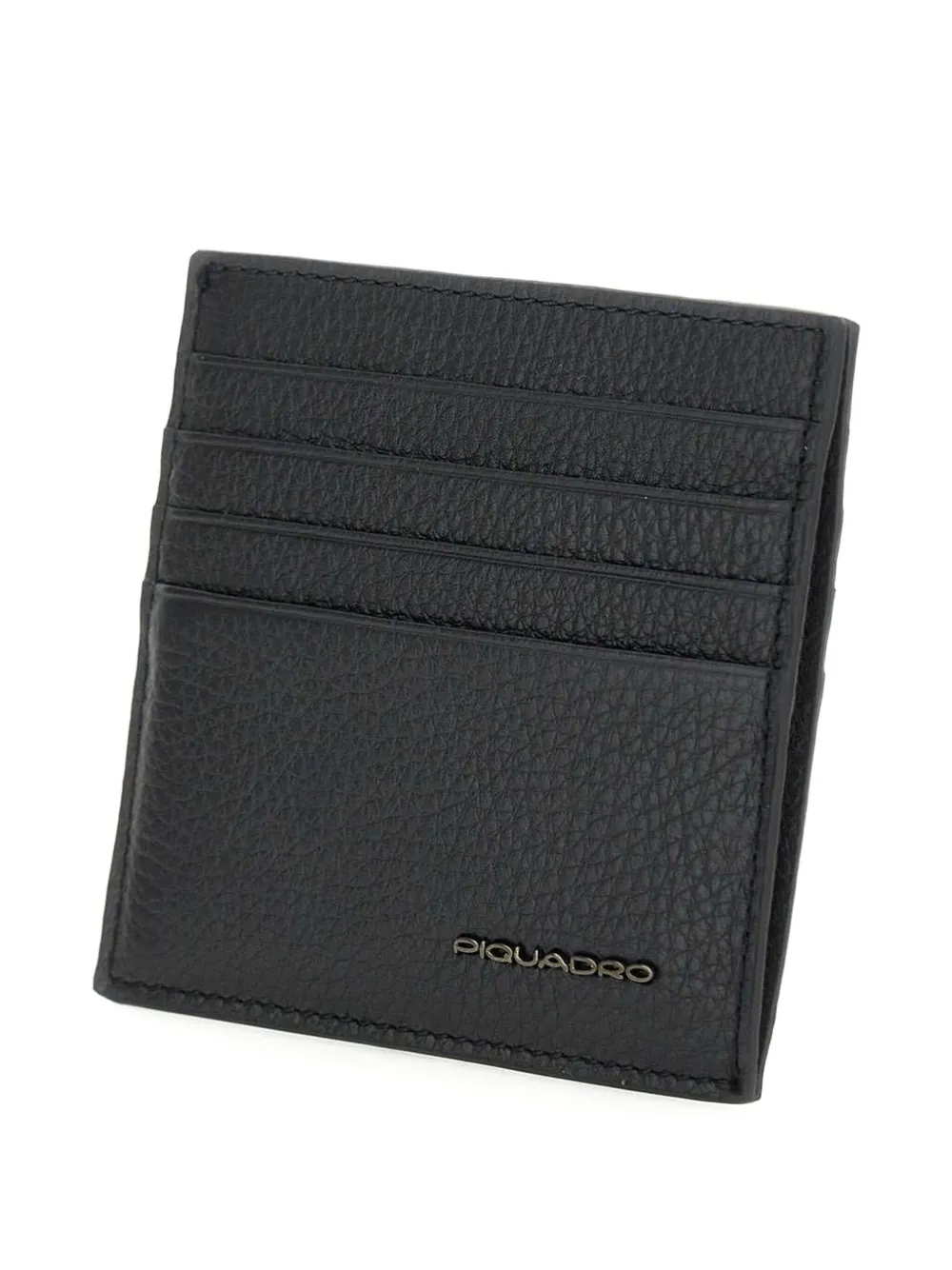 PIQUADRO logo-plaque cardholder Zwart