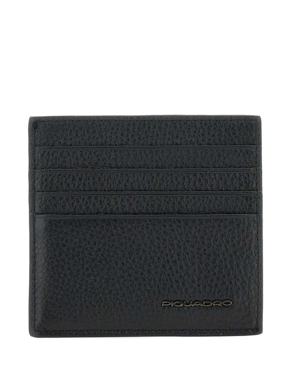 PIQUADRO logo-plaque cardholder Zwart