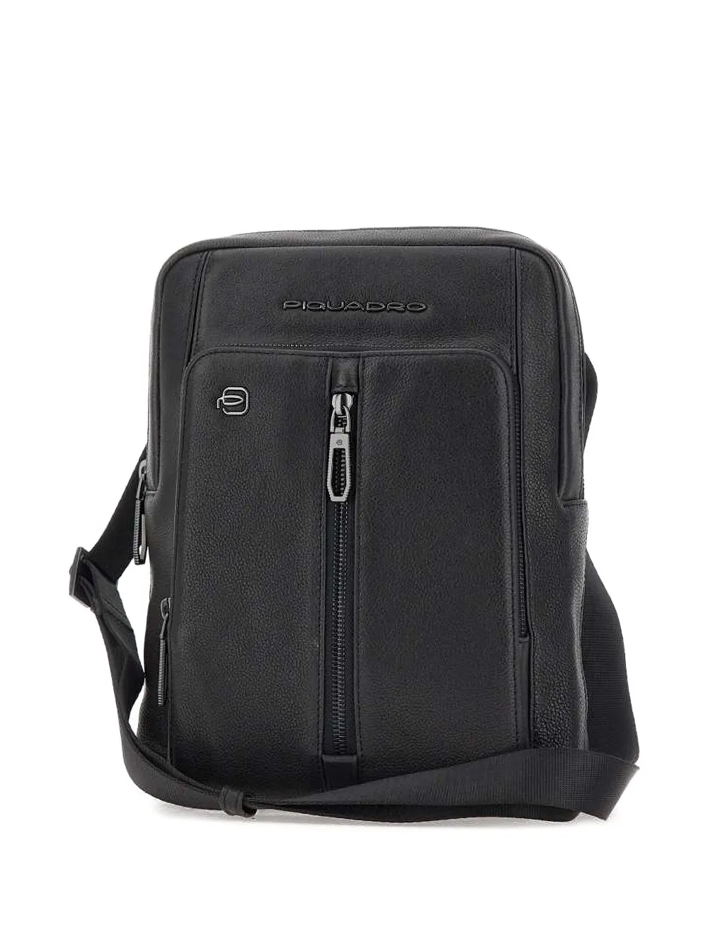 PIQUADRO large Hedley leather shoulder bag - Zwart