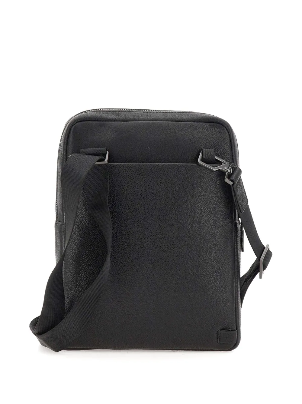 PIQUADRO large Hedley leather shoulder bag Zwart
