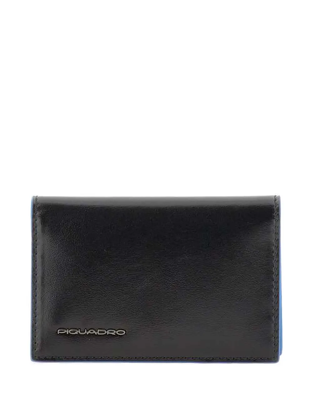 PIQUADRO logo-plaque leather wallet Zwart