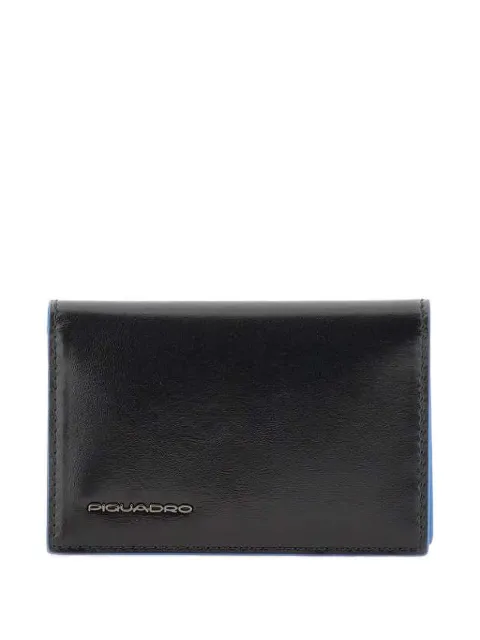 PIQUADRO logo-plaque leather wallet