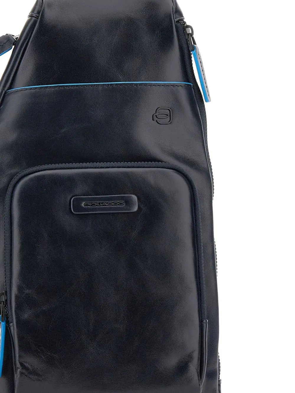 PIQUADRO leather backpack Zwart