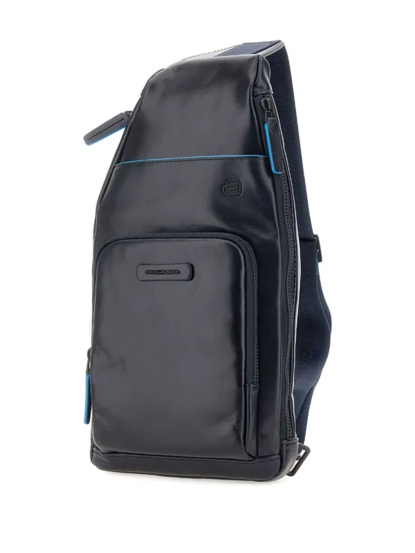 PIQUADRO Leather Backpack | ブラック | FARFETCH JP