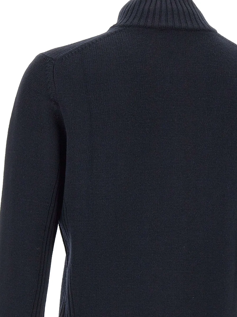 Kangra Cashmere Ribbed Zip-up Cardigan In Blue
