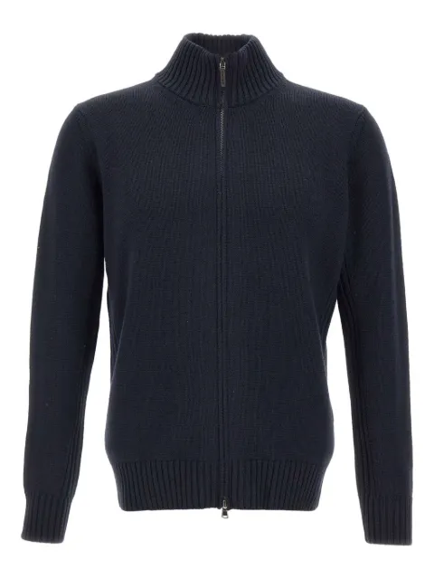 Kangra ribbed zip-up cardigan
