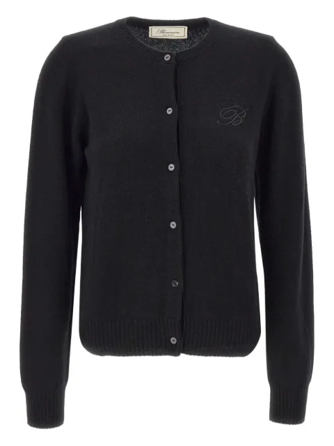 Blumarine embroidered logo button cardigan