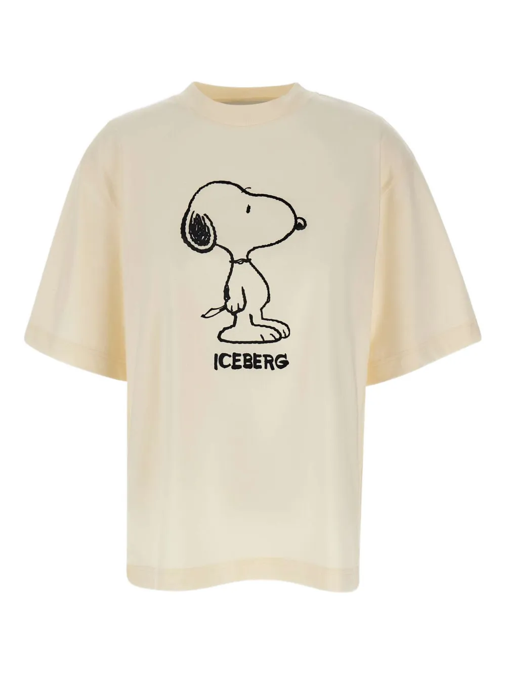 Iceberg Snoopy logo print T-shirt Beige