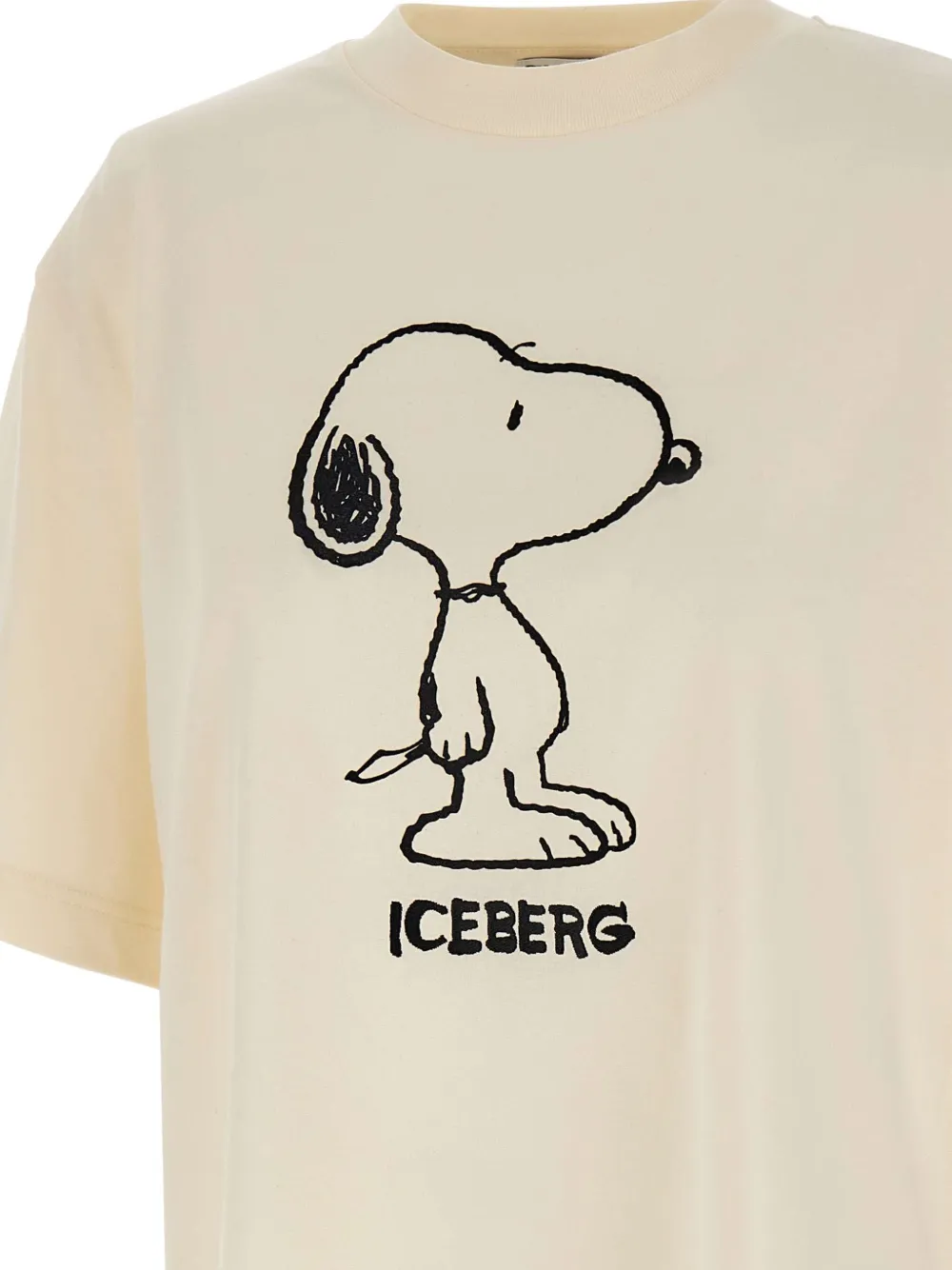 Iceberg Snoopy logo print T-shirt Beige