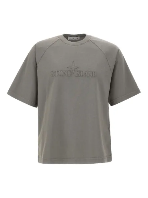 Stone Island logo-patch raglan-sleeve T-shirt