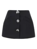 Blumarine flower-embellished mini skirt - Black