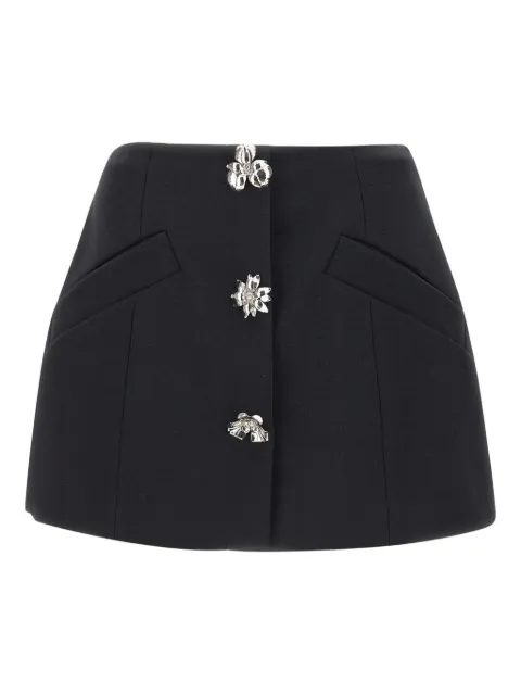 Blumarine flower-embellished mini skirt