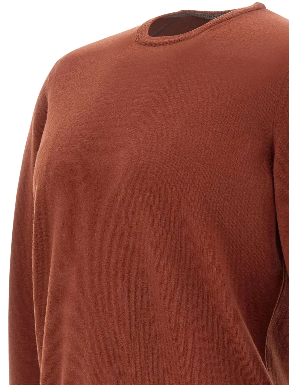 Gran Sasso Geribbelde sweater met ronde hals Bruin