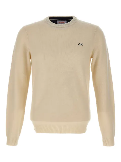 Sun68 embroidered-logo crew-neck sweater