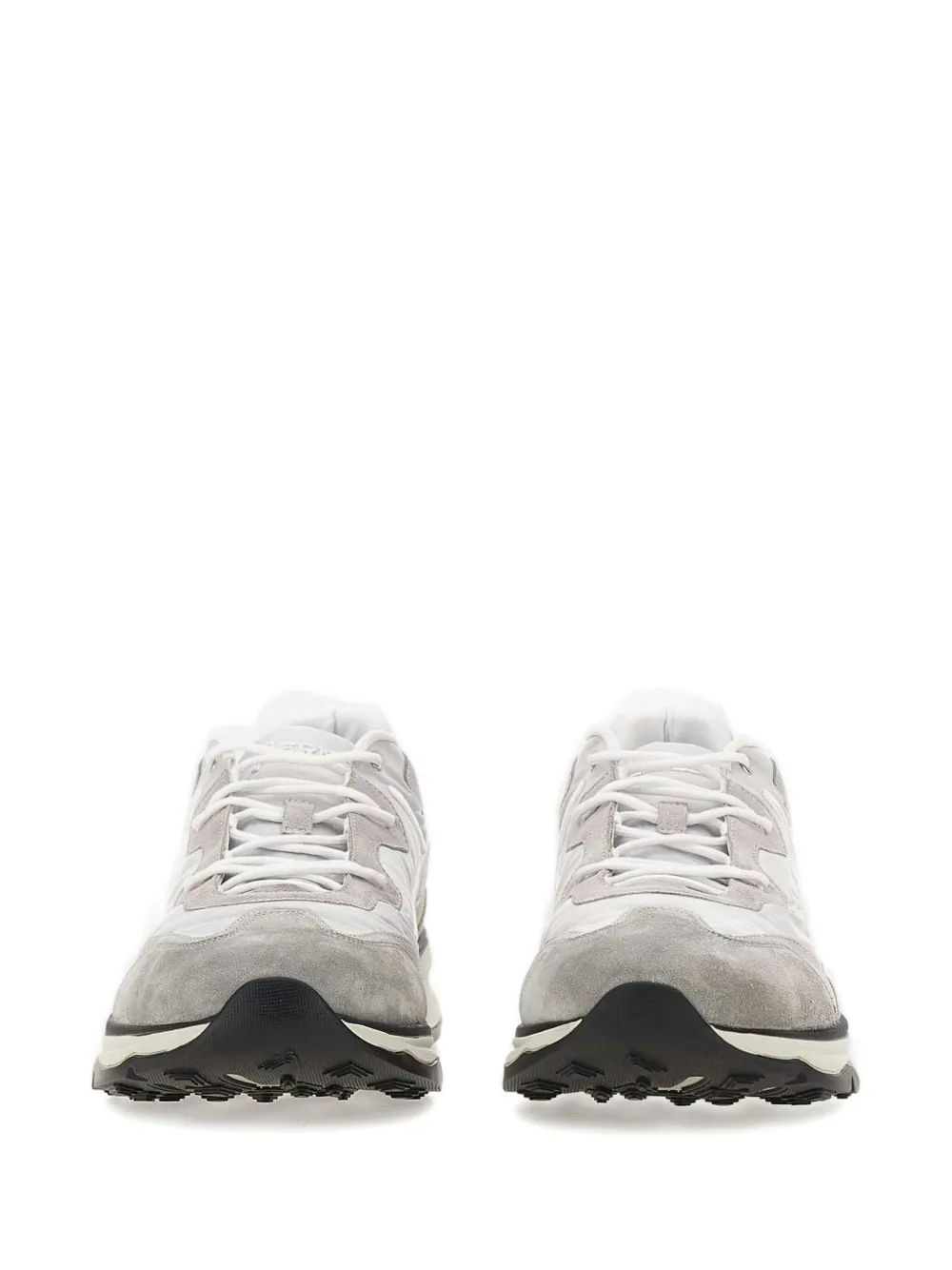 Herno Suede-panelled Lace-up Sneakers In Gray