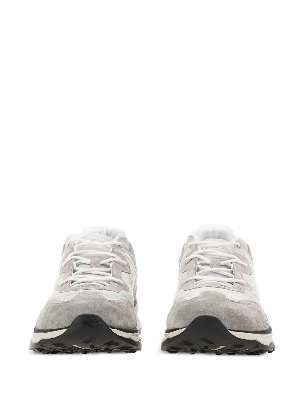 Herno suede-panelled lace-up sneakers Grey