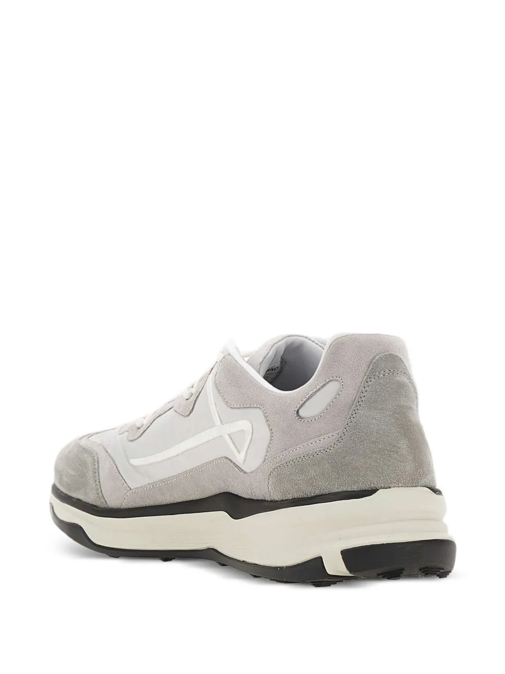 Herno suede-panelled lace-up sneakers Grey