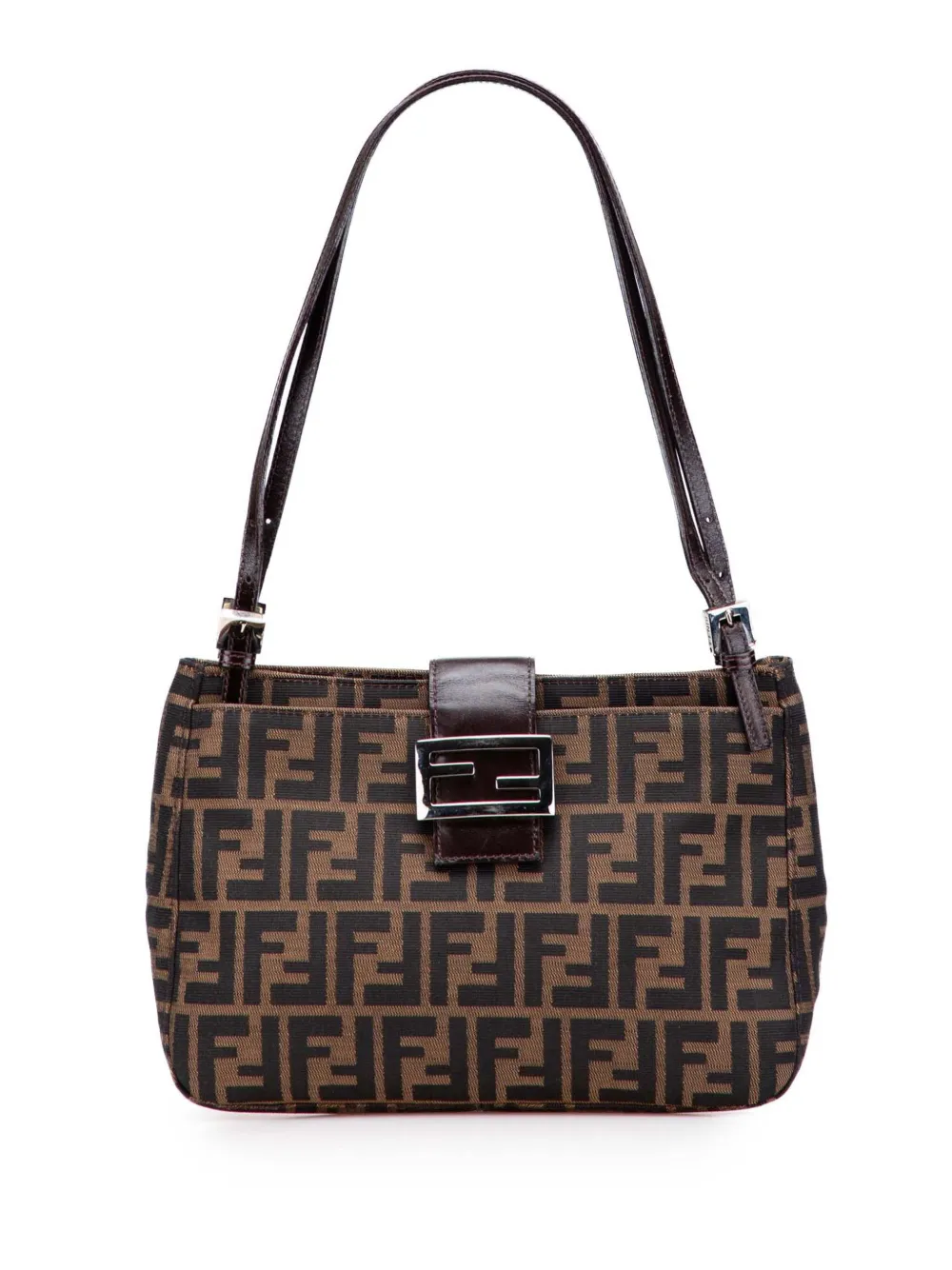 Fendi Pre-Owned 20th Century ズッカ キャンバス ショルダーバッグ - ブラウン Fendi Pre-Owned 20th Century ズッカ キャンバス ショルダーバッグ - ブラウン