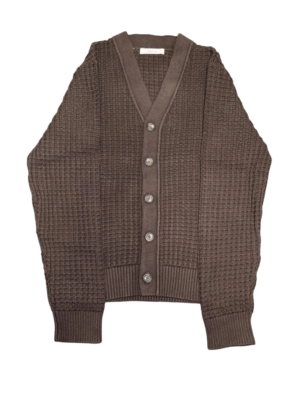 Selected Buttoned Cardigan In Brown