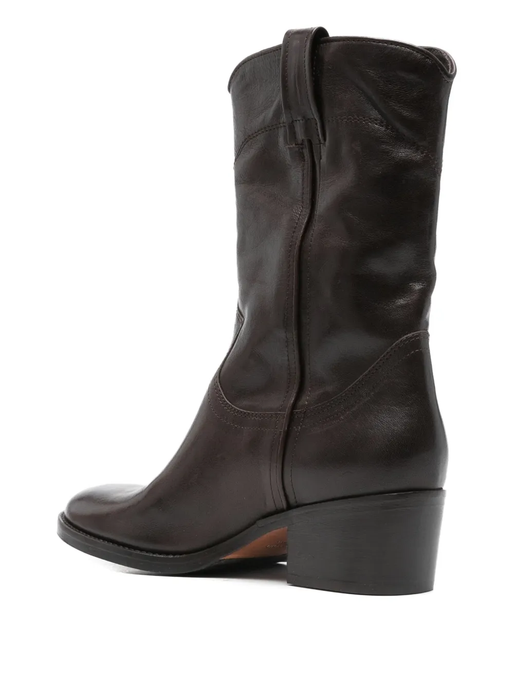 curiositè 50 mm kalfsleren laarzen met Western-stijl Bruin