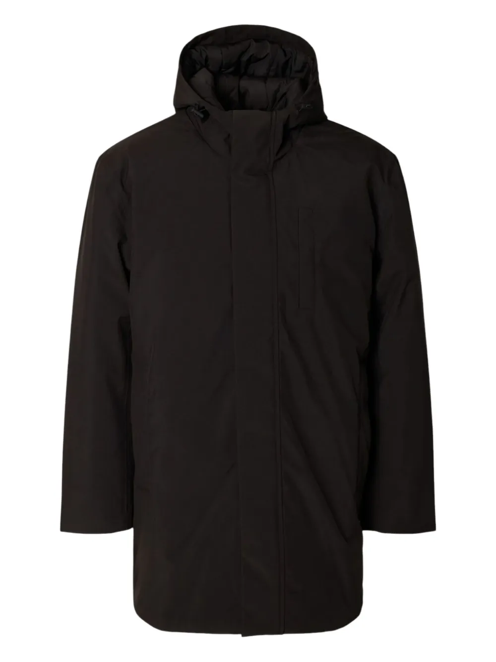 Selected Hooded Coat In Black