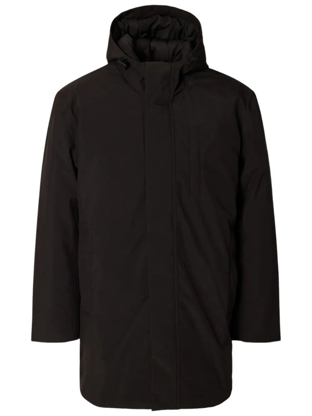 Selected Hooded Coat In Black
