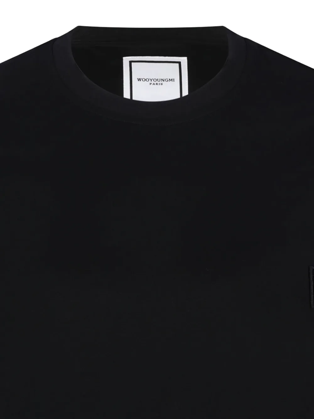 Wooyoungmi Black Cotton Overfit T-shirt In Black