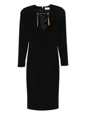 Moschino heart-padlock Belted Shirtdress | Black | FARFETCH