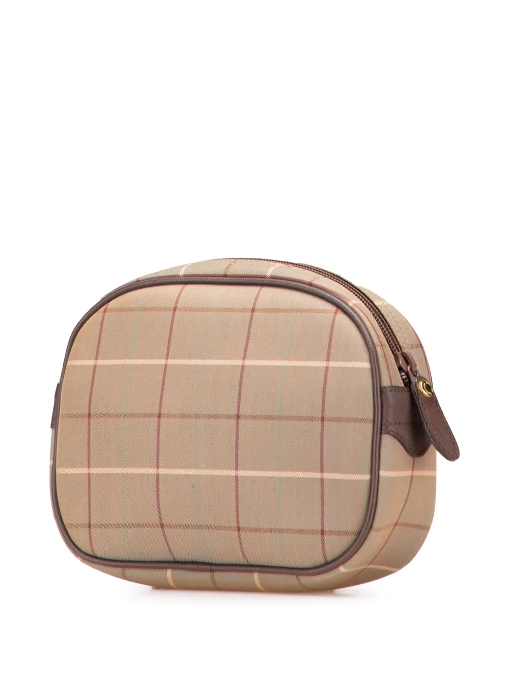 Pre-owned Burberry 20th Century Vintage Check Canvas Clutch Bag In Brown