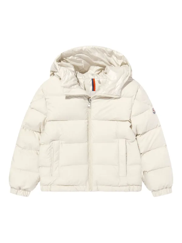 モンクレール キッズジャケット ホワイト キッズ モンクレール MONCLER フーデットジャケット ブルゾン