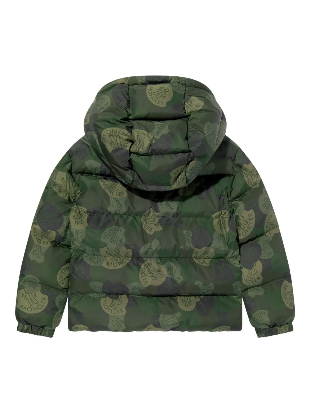 Moncler Enfant Escer hooded padded jacket Groen