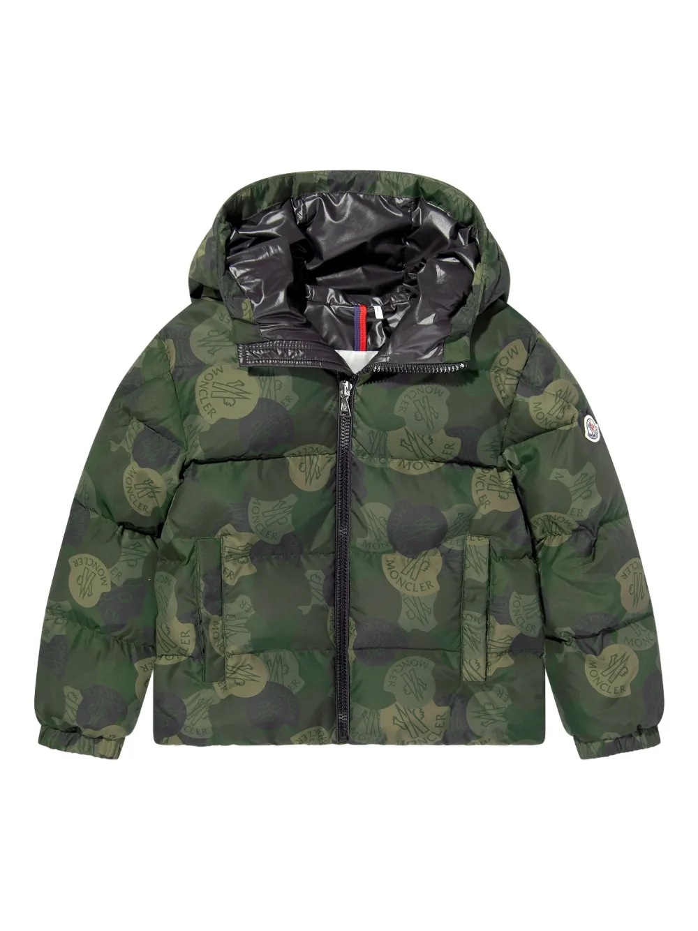 Moncler Enfant Escer hooded padded jacket Groen