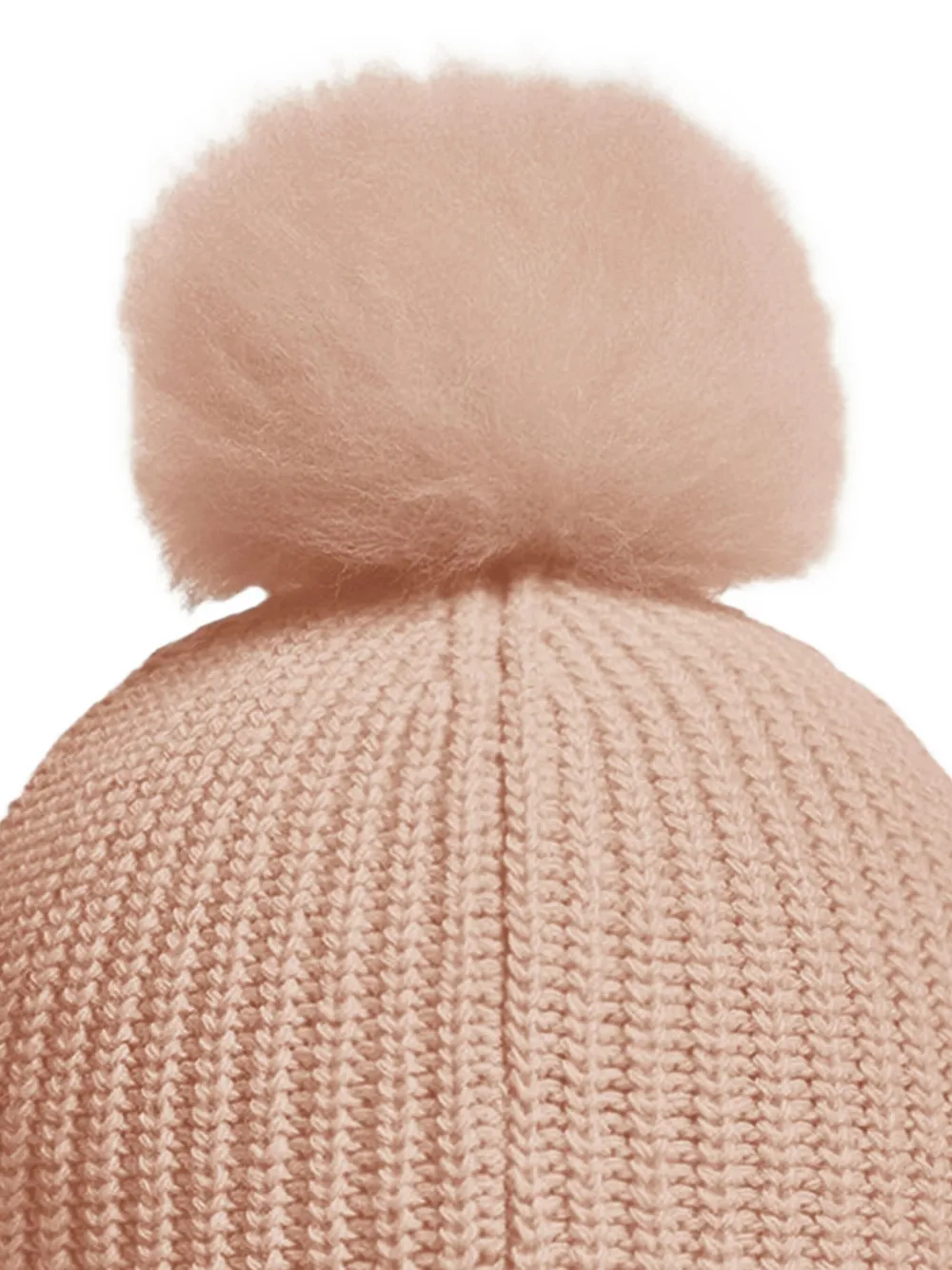 Moncler Enfant Gevlochten hoed met pompon Roze