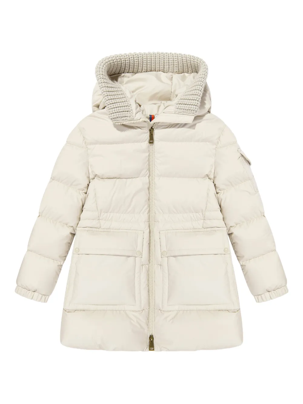 Moncler Enfant Gesteppter Kapuzenmantel | Weiß | Image 1